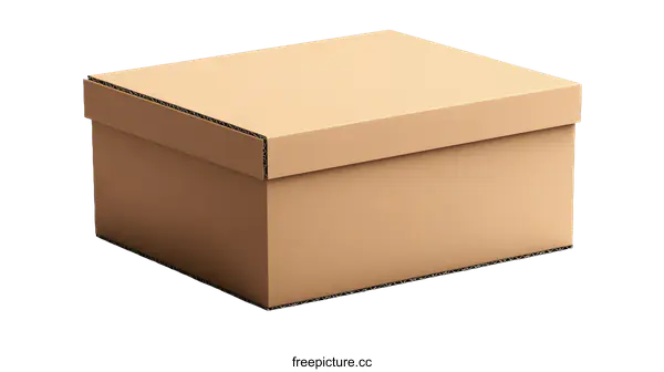 [Transparent Background PNG]Blank Cardboard Box Packaging Illustration