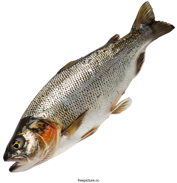 [Transparent Background PNG]A large fish lies on a white surface