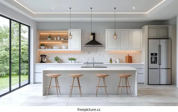 Modern Stylish White Kitchen Design