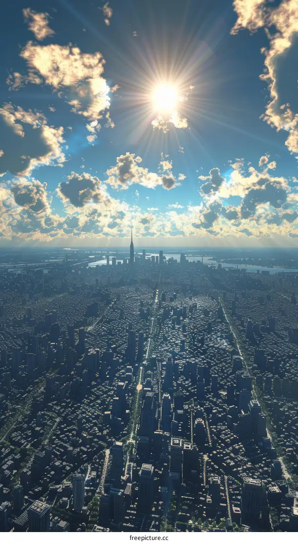 Sunny Day in New York City: Skyline and Streets