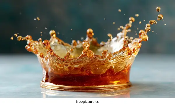 Crown Shaped Liquid Splash Photography