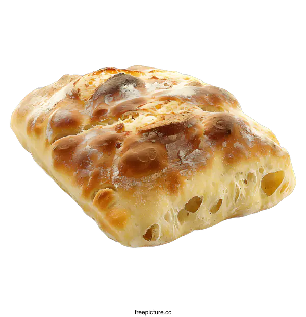 [Transparent Background PNG]Focaccia bread