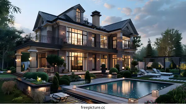 Luxury house with swimming pool