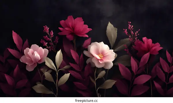 Floral Arrangement in Dark Tones