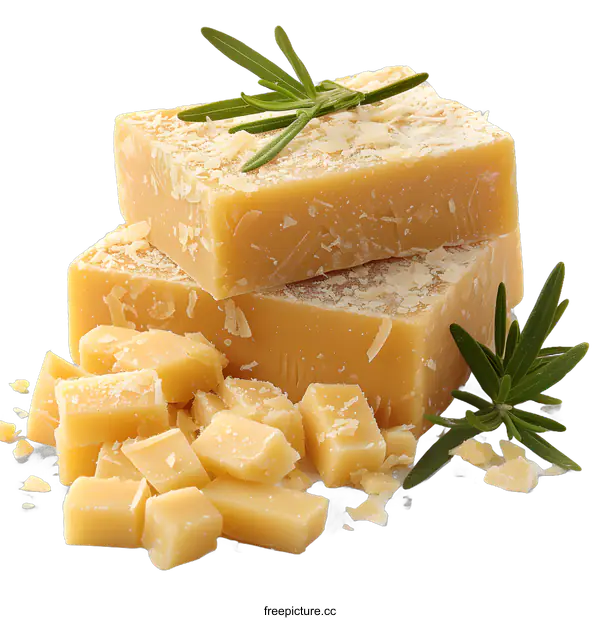 [Transparent Background PNG]Handmade Soap Bars with Rosemary