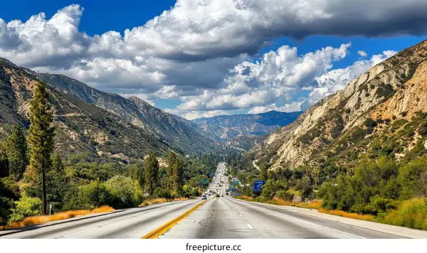 Mountain Highway Scenic Landscape