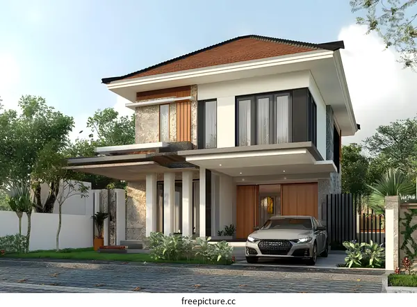 Modern Two Story Home Exterior Design