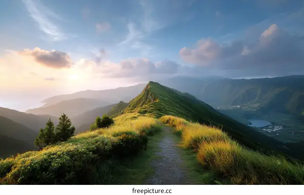 Majestic Mountain Landscape at Sunrise