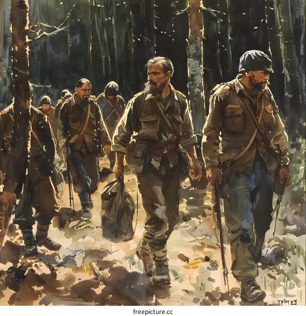 Eastern European Partisans in the Forest