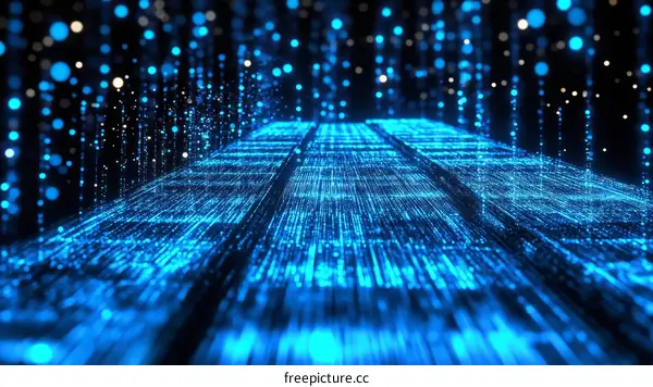 Digital Data Flow Abstract Illustration