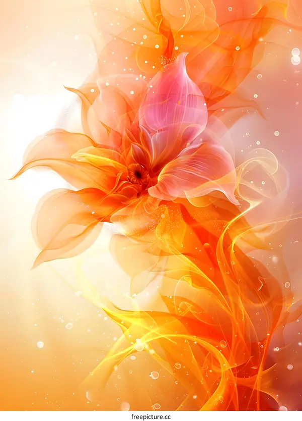 Orange abstract flower