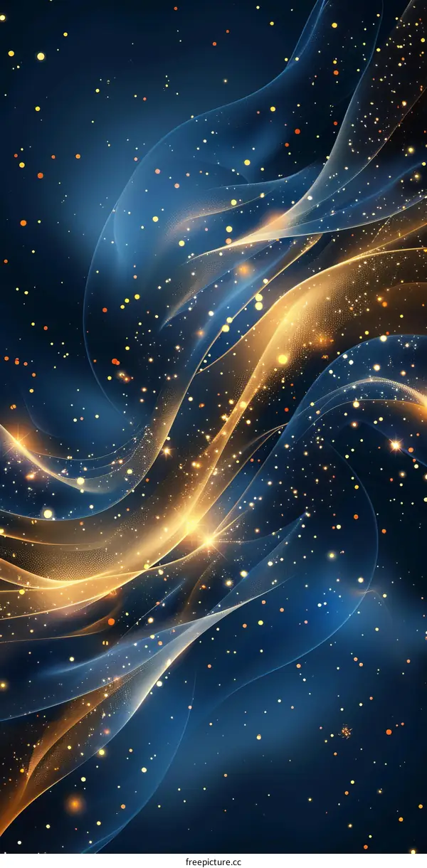 Golden Waves and Shining Nebula