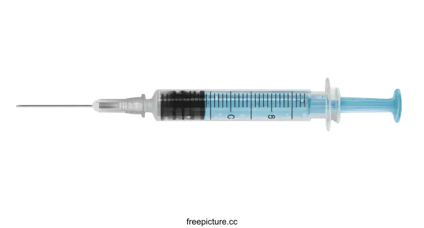 [Transparent Background PNG]Medical Syringe Close-up Photography