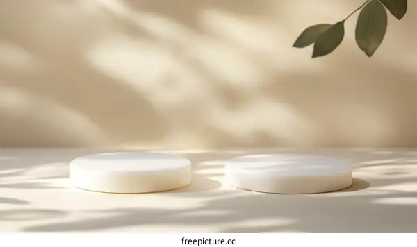 Elegant Minimalist White Display Podiums