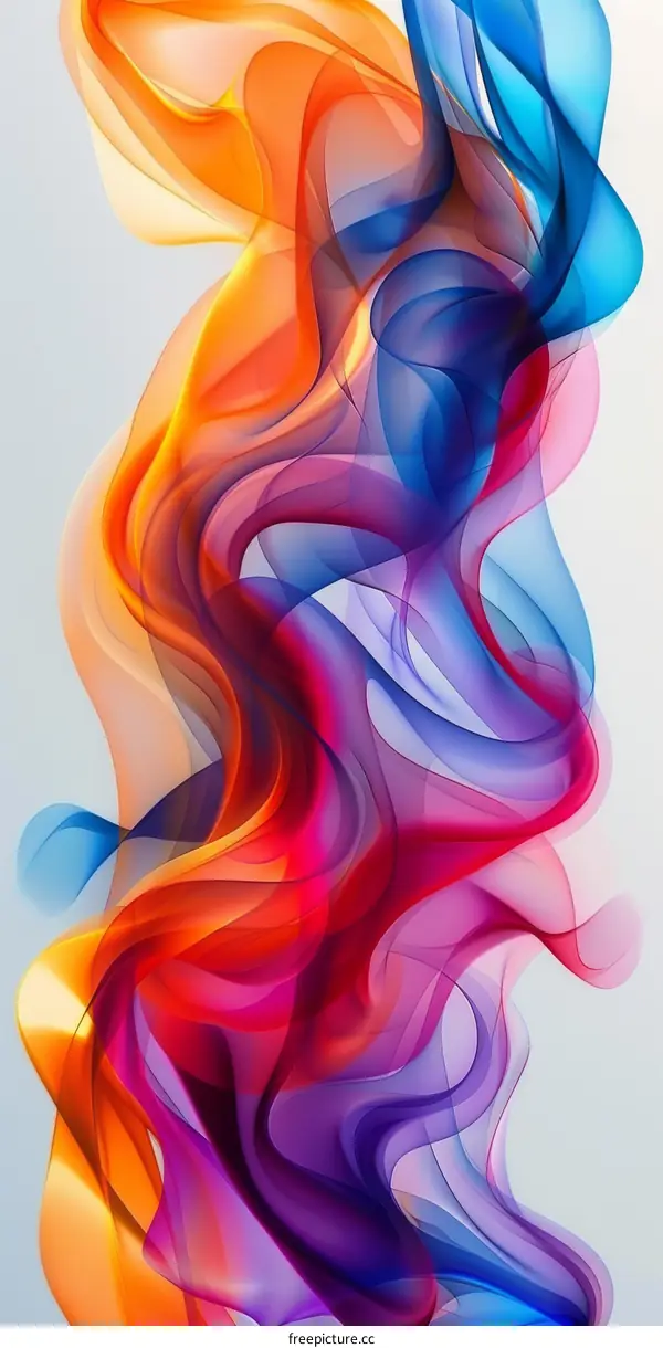 Abstract Colorful Flowing Liquid Art Design