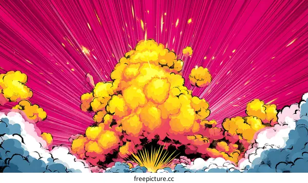 Explosion Comic Book Style Background Design