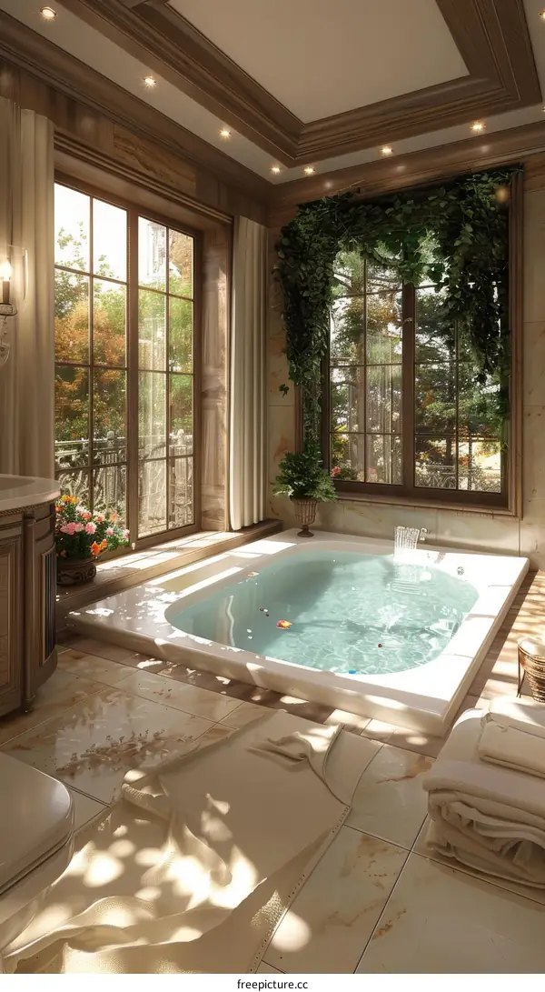 Luxury Indoor Spa with Natural Light