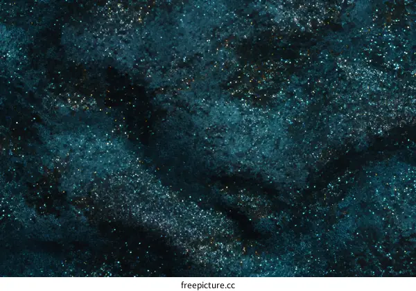 Deep Teal Glitter Texture Background