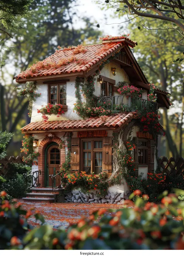 Small cottage in the woods