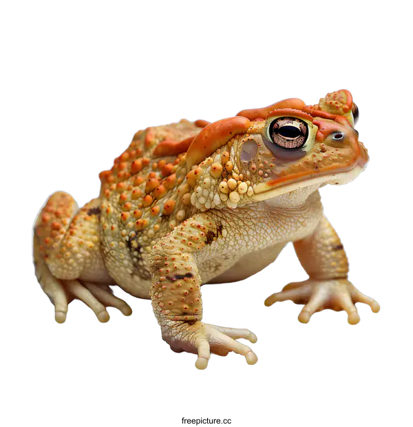 [Transparent Background PNG]Red Spotted Toad on White Background