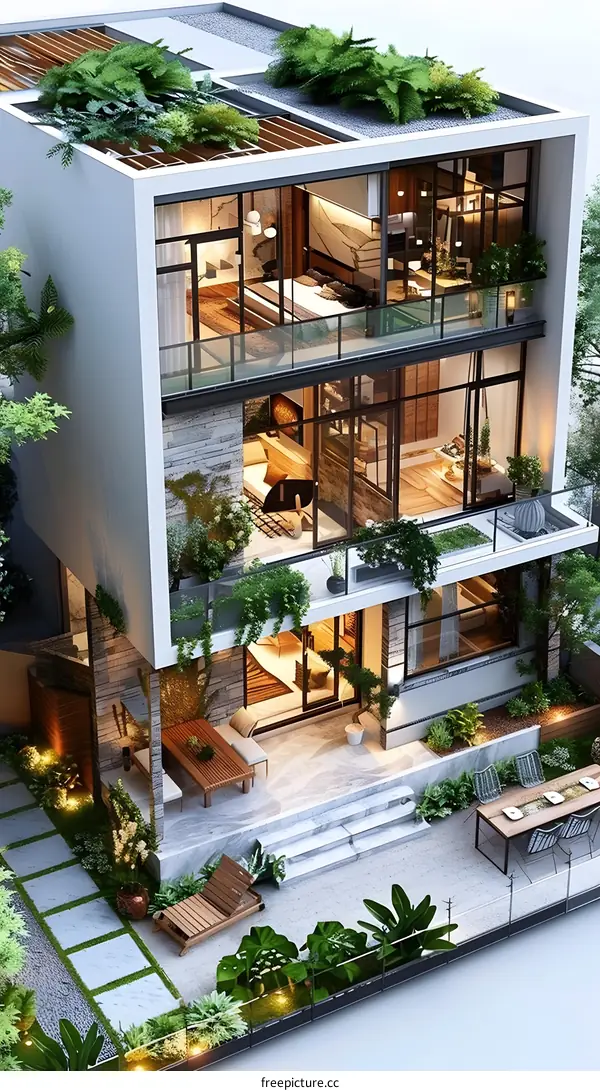 A modern minimalist villa