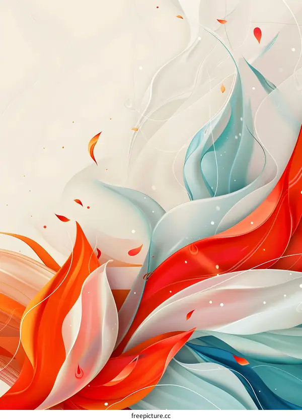 Abstract Colorful Swirling Shapes Background