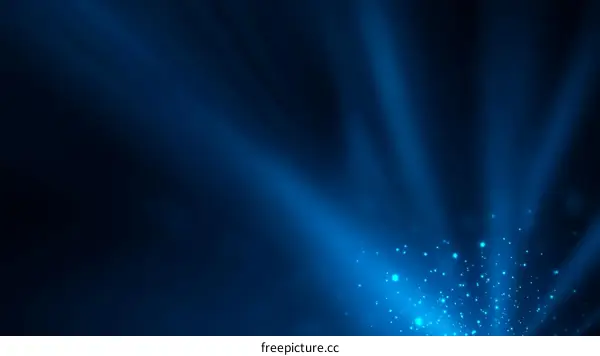 Abstract Blue Light Rays Background Design
