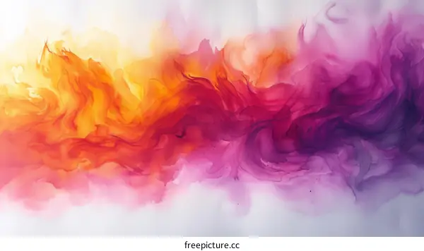 Colorful watercolor painting with a white background