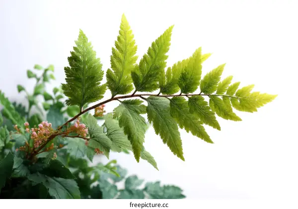 Green Fern Leaf Close-up Nature Background