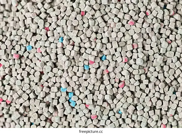 Close-up image of cat litter