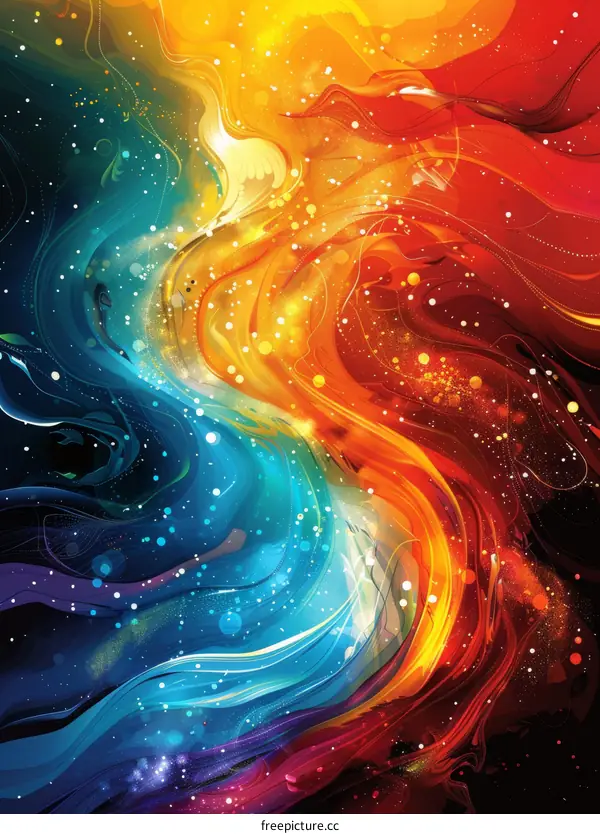 Wavy Multicolor Paintbrush Strokes