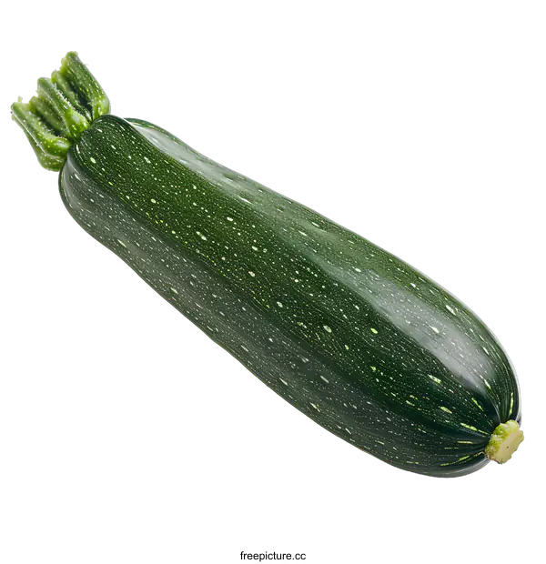 [Transparent Background PNG]Fresh Green Zucchini Isolated on White Background