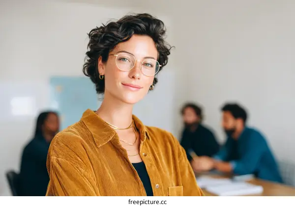 Confident Business Woman in Meeting