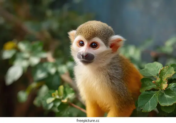 Cute Squirrel Monkey in Natural Habitat