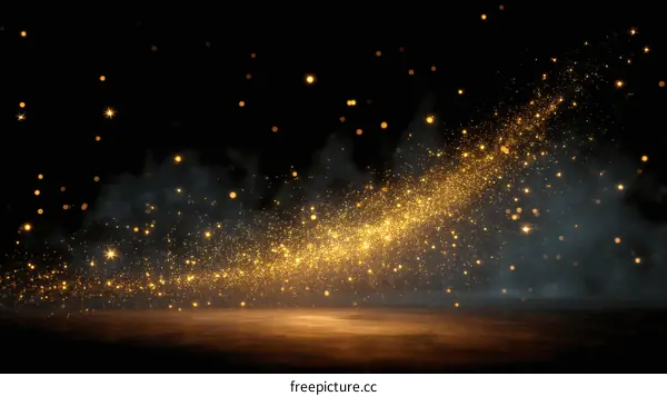 Golden Sparkles Background Effect Illustration
