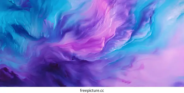 Abstract Colorful Paint Flow Artwork