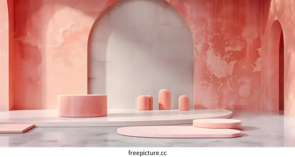 Geometric shapes on display