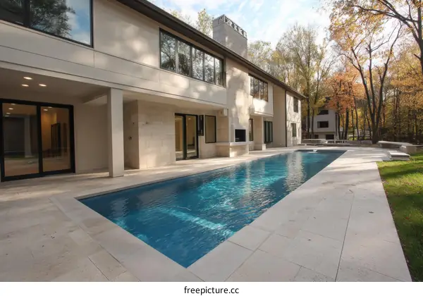 Modern Home Backyard Swimming Pool Design