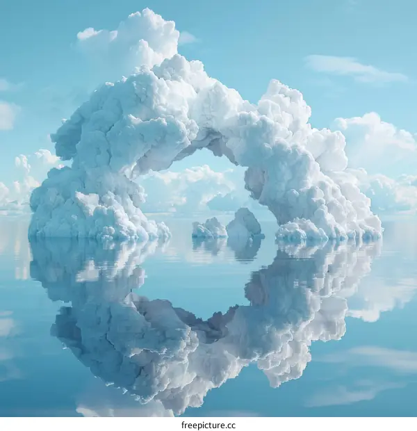 Fantasy Seascape with a Giant Cloudy Arch