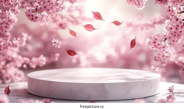 Spring Cherry Blossom Empty Product Display