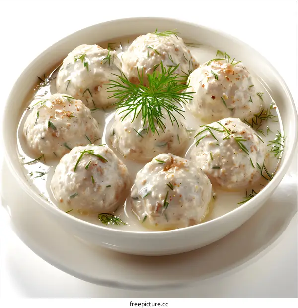 Traditional Turkish Dish Meatballs in Yogurt Sauce