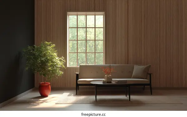 Modern Minimalist Living Room Illustration