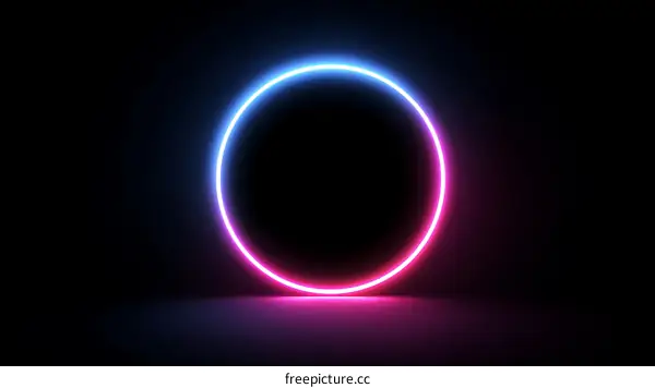 Neon Circle Abstract Background Design