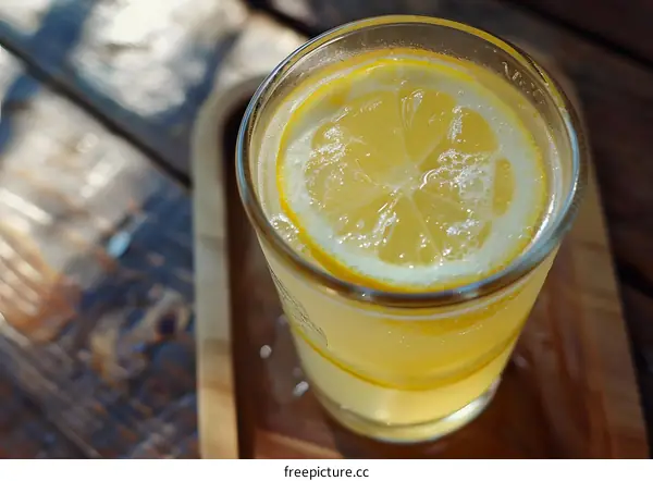 Freshly Squeezed Lemonade with Lemon Slice