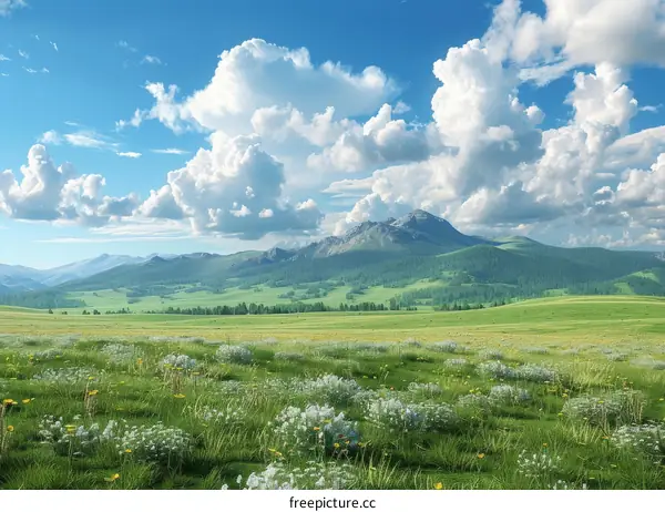 Summer Mountain Meadow Landscape