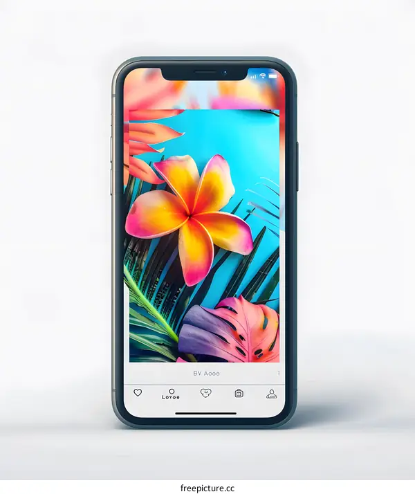 Tropical Flower Phone Screen