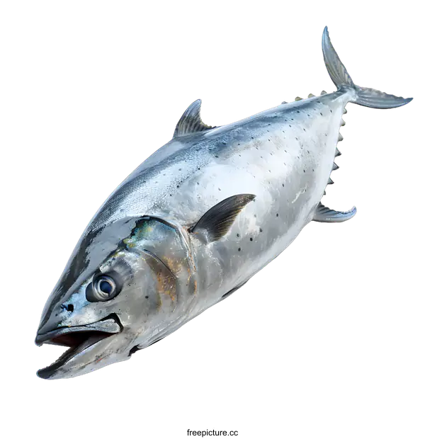 [Transparent Background PNG]Fresh whole tuna fish on white background