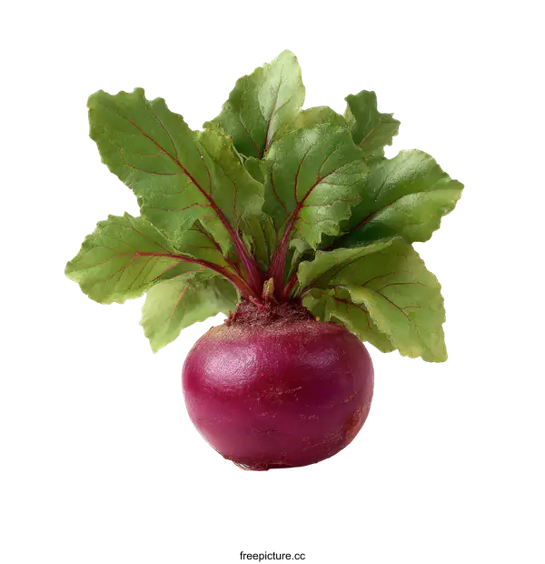 [Transparent Background PNG]Fresh Red Beetroot with Leaves