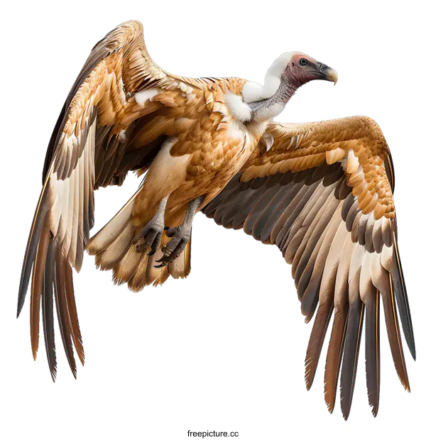 [Transparent Background PNG]Griffon Vulture Soaring