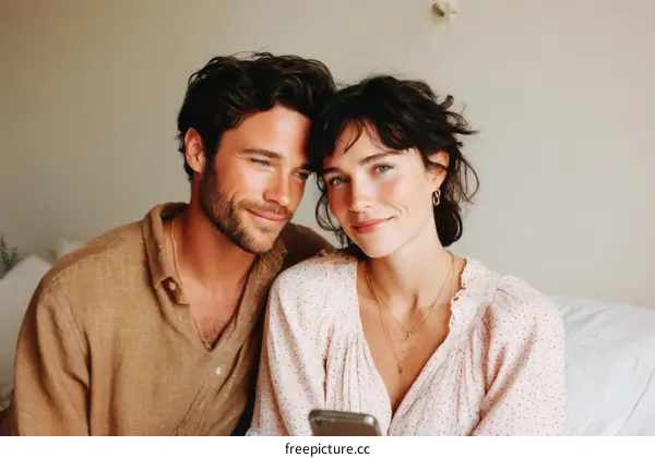 Couple in Cozy Indoor Setting